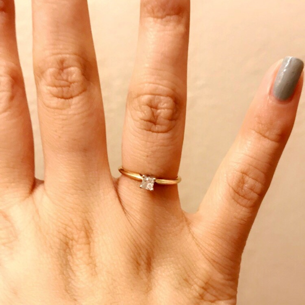 14k gold diamond engagement ring SOLD